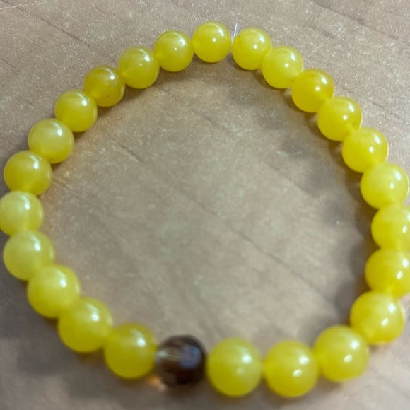 #101 Lemon 🍋 Drop Jade Bracelet 8mm NEW ARRIVAL - Picture 2 of 5